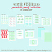 Winter Wonderland Birthday or Holiday Party Printable Collection